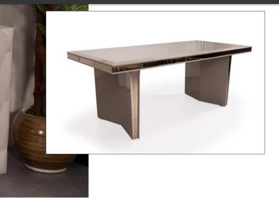 Mesa de comedor de madera, mesas, mesa diseño oro lujo muebles comedor diseñador.