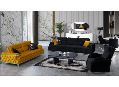 Juego de sofá de 3 + 3 + 1 plazas Sofá Sofá tapizado Conjunto Sofá Tejido