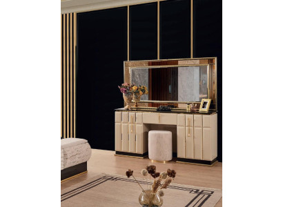 Tocador con espejo conjunto de tocador cómoda dormitorio 2 piezas.