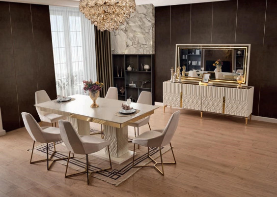 Aparador XXl con espejo aparadores de madera cómodas muebles 2 piezas.
