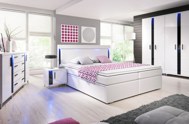Diseño de dormitorio juegos completos de armario cama cómoda mesilla de noche
