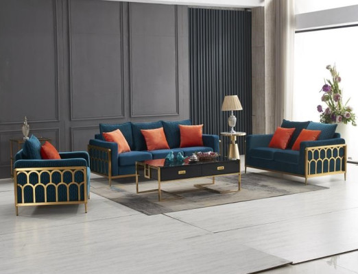 Sofá de tres plazas tapizado diseño 3 plazas beige para sala de estar.