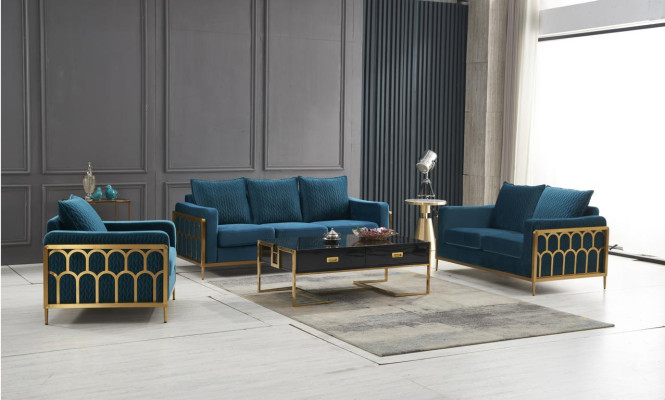 Sofá de 2 plazas diseño de sofá tapizado moderno 100% textil tejido moderno