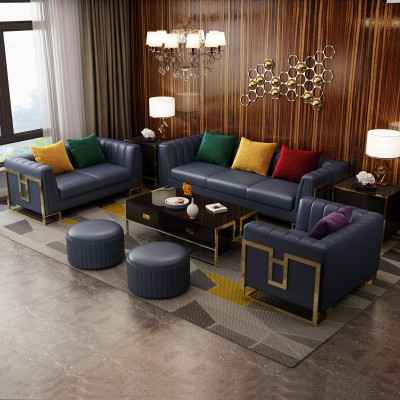 Sofá conjunto Big Set de 3+1 plazas Sofá de cuero Sofá de diseño Conjunto de sofás