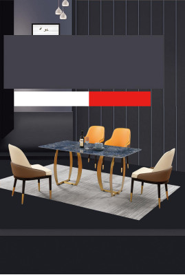 Mesa de comedor Conjunto de mesas de comedor Conjunto de mesas de sala de estar de madera de diseño