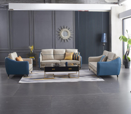 Sofá conjunto de 3+1 plazas diseño decorativo Sofás Acolchados Sofás Relax de Cuero