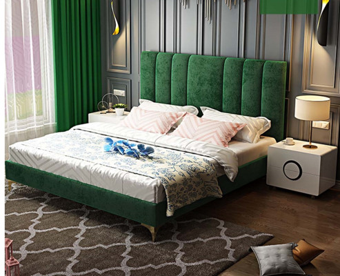 Cama acolchada diseño lujo doble hotel decoración camas matrimonial dormitorio cuero