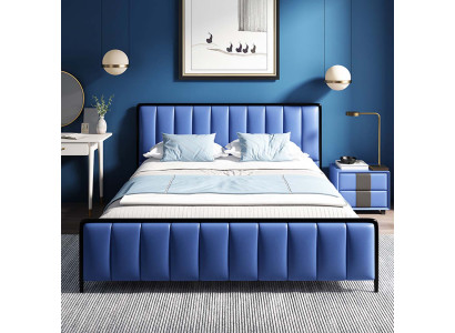 Diseño Cama doble Cama de cuero Camas Cama Cuero Dormitorio Tapizado Matrimonio 180x200