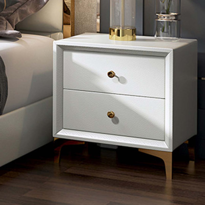 Conjunto de dormitorio cama Diseño Muebles de lujo Decoración Camas 2x Mesitas de noche 3 piezas