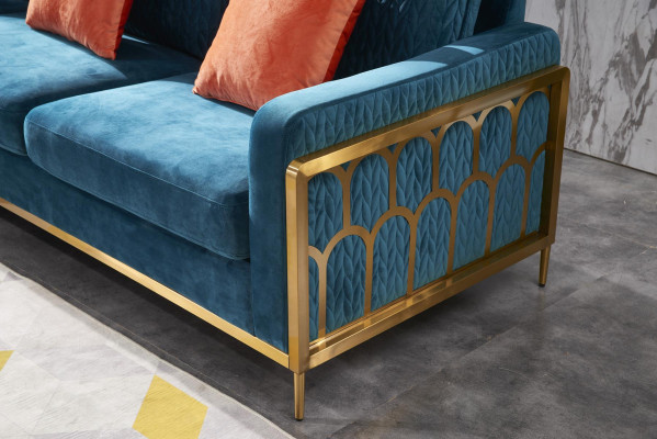 Conjunto de muebles de salón, sofá de esquina en forma de L, juego de almohadas para sofá de lujo