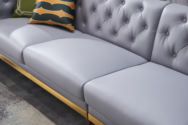 Sofá esquinero Sofá Couch Sofá de cuero Sofá de la sala de estar Muebles de lujo Forma en L
