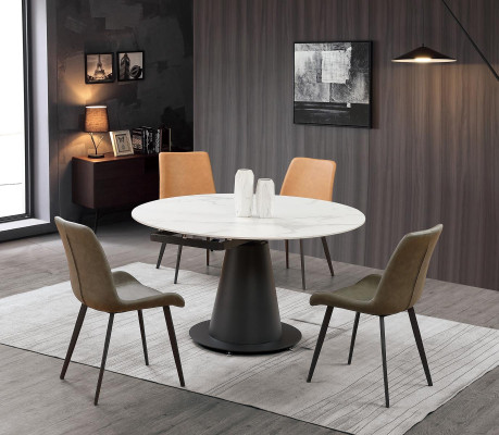 Diseño del comedor Muebles Grupo de sillas Mesa 4 sillas con respaldo Conjunto Nuevo