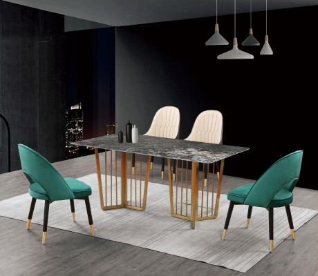 Juego completo de mesa de comedor con 4 sillas Grupo de comedor Mesa