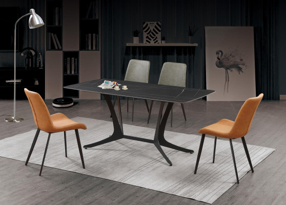Mesa de comedor de diseño, mesa de comedor, decoración de sala de estar, mesas de diseño 180x90cm