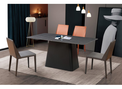 Mesa de comedor clásica de madera, conjunto de comedor de 4 sillas.