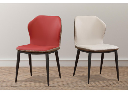 Silla 1x Comedor Acolchado Salón Club Silla Textil Cuero Asiento