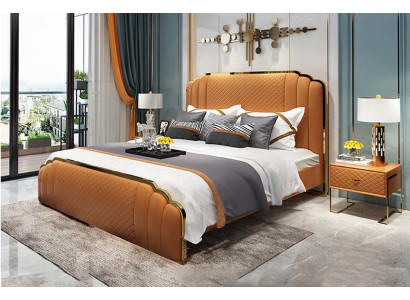 Cama acolchada de diseño de lujo para hotel, cama doble matrimonial de 180x200 cm.