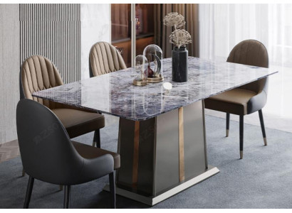 Estilo de cocina de mármol Mesa de comedor moderna Mesa Mesas Comedor Muebles de lujo Diseño