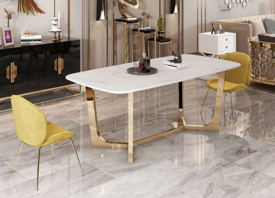 Muebles de estilo italiano Mesa de comedor Mesa Muebles de madera Comedor 180x90 cm Mesas de comedor