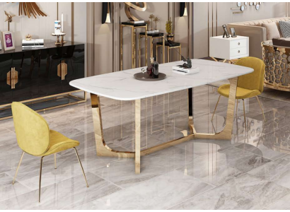 Muebles de estilo italiano Mesa de comedor Mesa Muebles de madera Comedor 180x90 cm Mesas de comedor