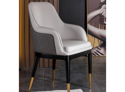 Silla de lujo de madera gris de estilo moderno para tu comedor.
