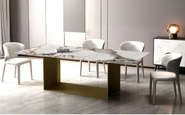 Modernos mesas de comedor salón cocina 180x90 mesa de comedor mesa de diseño acero inoxidable
