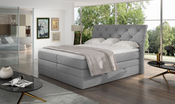 Dormitorio de lujo cama acolchada Chesterfield somier de lujo doble hotel