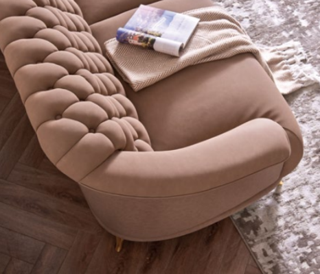 Sofá Chesterfield de diseño Sofá de cuero acolchado conjunto de asientos 3+2+1 de lujo