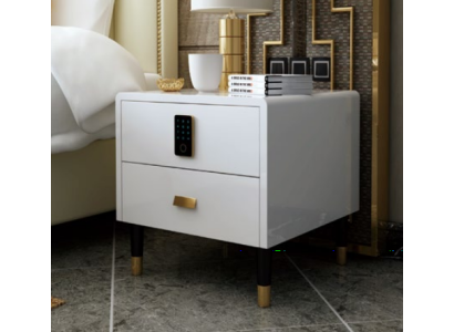 Mesa de noche mueble de noche cómoda mesa auxiliar consola decorativa alto brillo oro