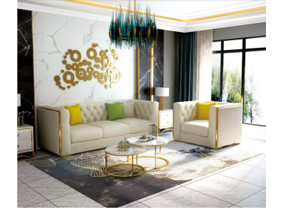 Sofá conjunto de esquina Diseño moderno Sofá 3-2-1 Sofás nuevos