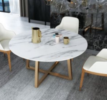 Diseño Mesa Comedor Redonda Metal Mesas Redondas Sala Estar Lujo Oro