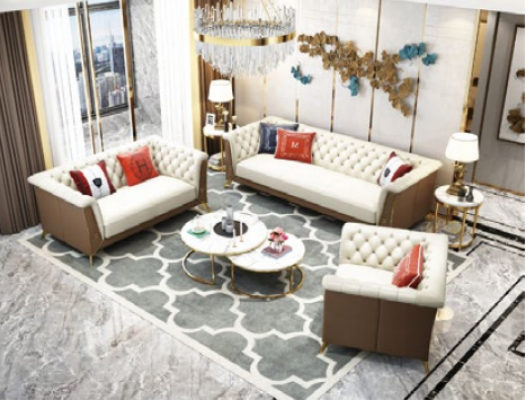 Sofá conjunto de sofás asiento acolchado juego completo 3+2+1 Sofás diseñador