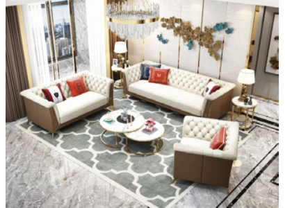 Sofá conjunto de sofás asiento acolchado juego completo 3+2+1 Sofás diseñador