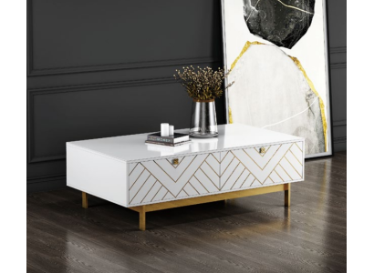 Mesa de centro de alto brillo noble, mesa de acero inoxidable para sofá, mesa auxiliar de lujo de EE. UU.