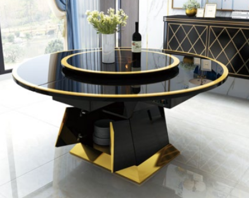 Diseño de conjunto de sillas de comedor sala de metal Mesas Silla 6x sillas + juego de mesa