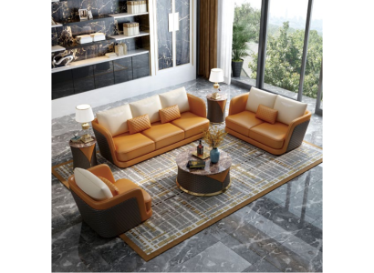 Noble conjunto de sala de estar de lujo, sofá, sofá tapizado de 6 piezas.