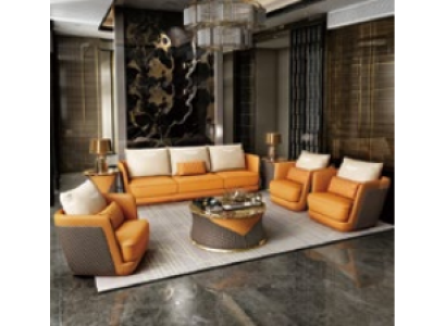 Edel Sofá de lujo para sala de estar de clase conjunto de sillones cordón sofá sofá tapizado de 7 piezas.