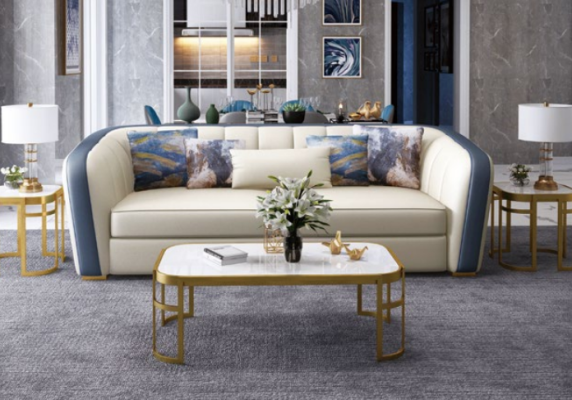 Sofá de diseñador con juego de tapicería, conjunto de sofás 3+2+1 plazas.