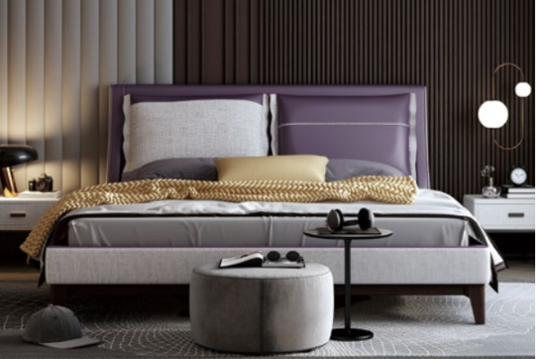 Diseñador italiano de muebles cama doble dormitorio 180x200cm camas