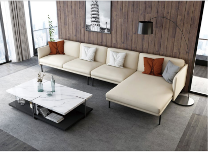 Sofá en forma de L para decoración de esquina sofá sofá cojines paisaje de vida conjunto deco.