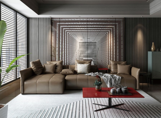 Conjunto de sofá en forma de L, sofá de esquina y sillón, moderno, de estilo italiano.