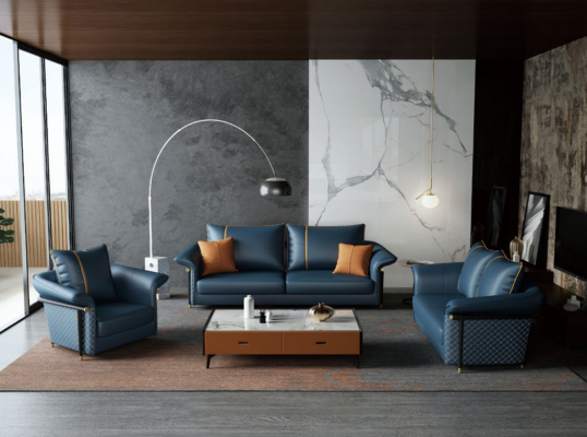 Juego completo de tapizado de cuero para sofá de 3 plazas Sofá 3-2-1 de diseño