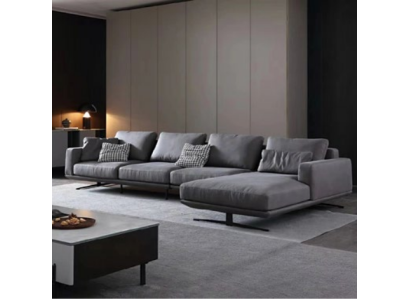 Italienisches Salón Estilo Vida Muebles Forma L Textil Sofá Esquinero Cojines de Asiento