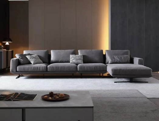 Italienisches Salón Estilo Vida Muebles Forma L Textil Sofá Esquinero Cojines de Asiento