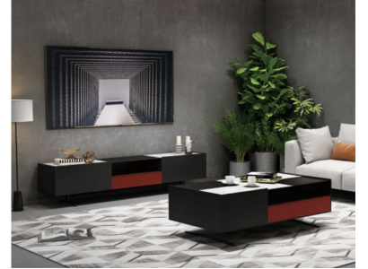 Aparador de salón, cómoda de televisión, armario moderno de decoración.