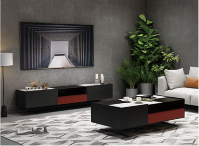 Aparador de salón, cómoda de televisión, armario moderno de decoración.