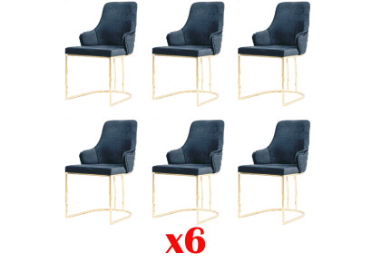 Grupo de sillas de tela de acero inoxidable con 6 sillas acolchadas para comedor