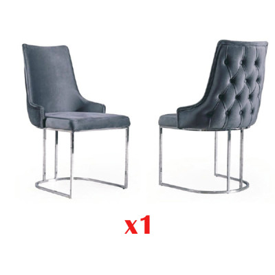Silla de comedor tapizada sin apoyabrazos de lujo para sala de estar