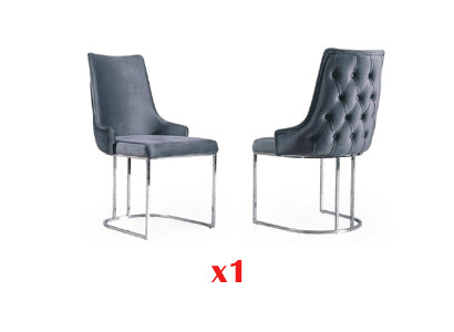 Silla de comedor tapizada sin apoyabrazos de lujo para sala de estar