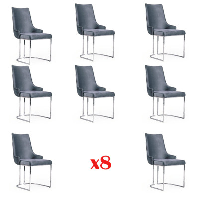 Sillas de comedor, juego de comedor, conjunto de 8 sillas Chesterfield.